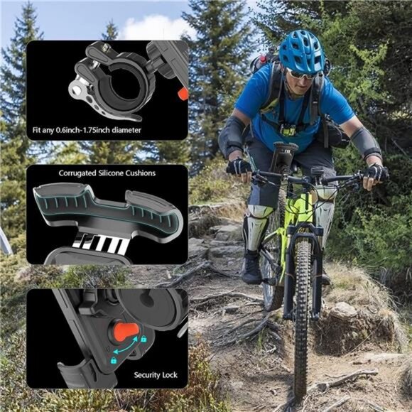 Bike Motorcycle Phone Mount,【Super Stable Metal】 Bike Motorcycle Phone Holder - Picture 2 of 7